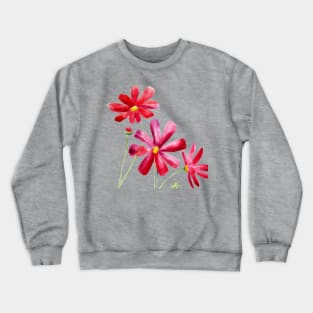 Red cosmos flowers Crewneck Sweatshirt